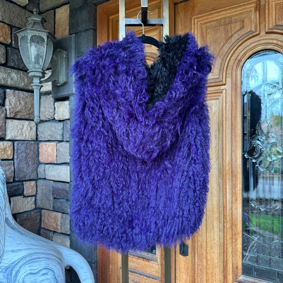 Emporio Armani Purple Fur Vest - Picture 5 of 5
